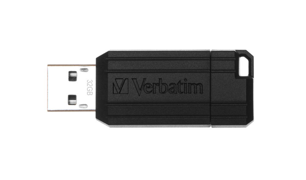 Verbatim USB DRIVE 2.0 PINSTRIPE 32GB BLACK