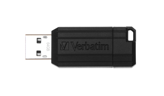 Verbatim USB DRIVE 2.0 PINSTRIPE 64GB BLACK
