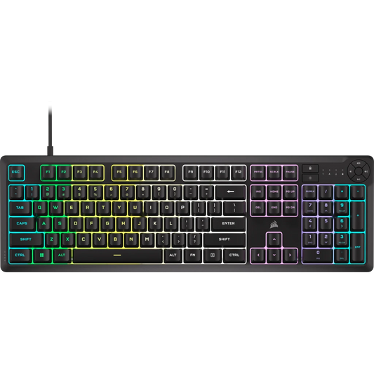 CORSAIR K55 CORE RGB Gaming Keyboard, Backlit RGB LED, Black