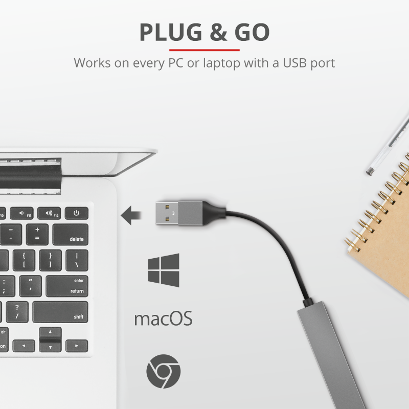 TRUST ALUMINIUM 4-PORT 2.0 USB HUB
