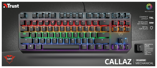 TRUST GXT834 CALLAZ TKL MECHANICAL KEYBOARD UK