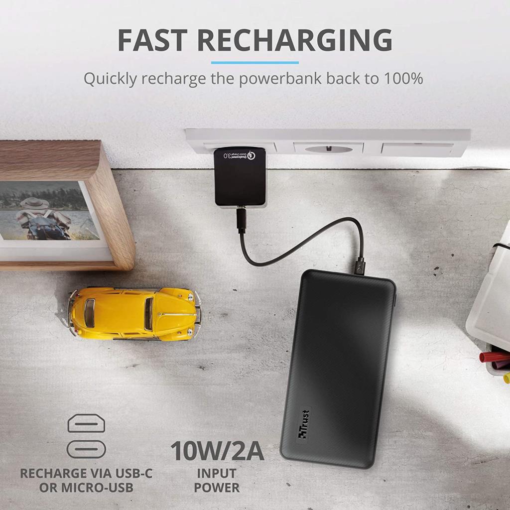 TRUST 20000mAh USB-C & A POWERBANK