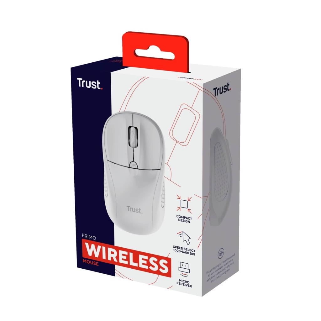 TRUST WIRELESS OPTICAL MOUSE WHITE