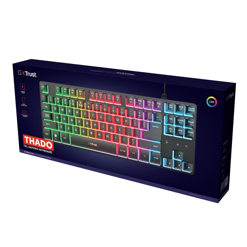 TRUST GXT 833 THADO V2 TKL UK ILLUMINATING KEYBOARD BK