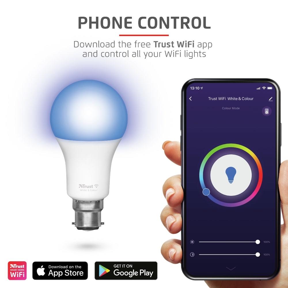 SMART WIFI B22 GLS BULB RGB & WH