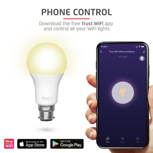 SMART WIFI B22 GLS BULB WARM WH