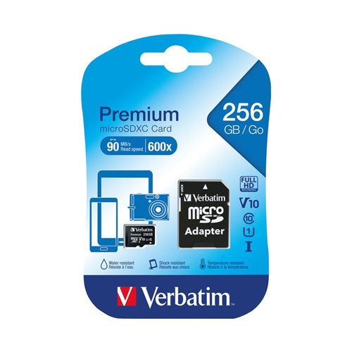 MICRO SDXC PREMIUM UHS-1 256GB CLASS 10 INC ADAPTR