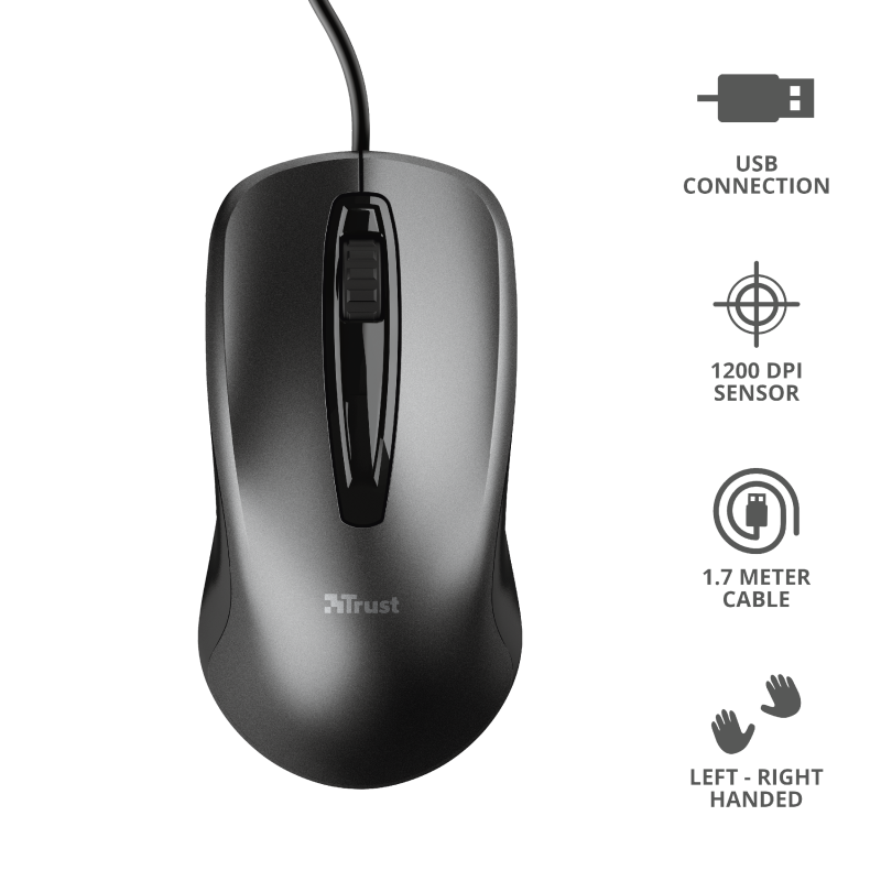 TRUST 3 BUTTON USB OPTICAL MOUSE