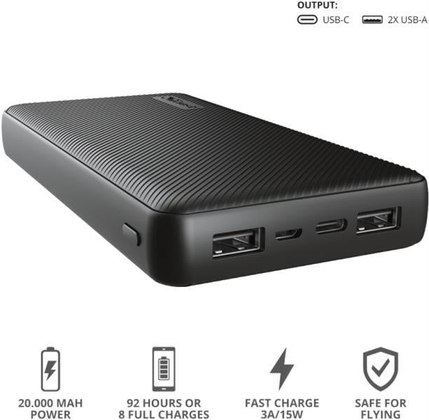 TRUST 20000mAh USB-C & A POWERBANK