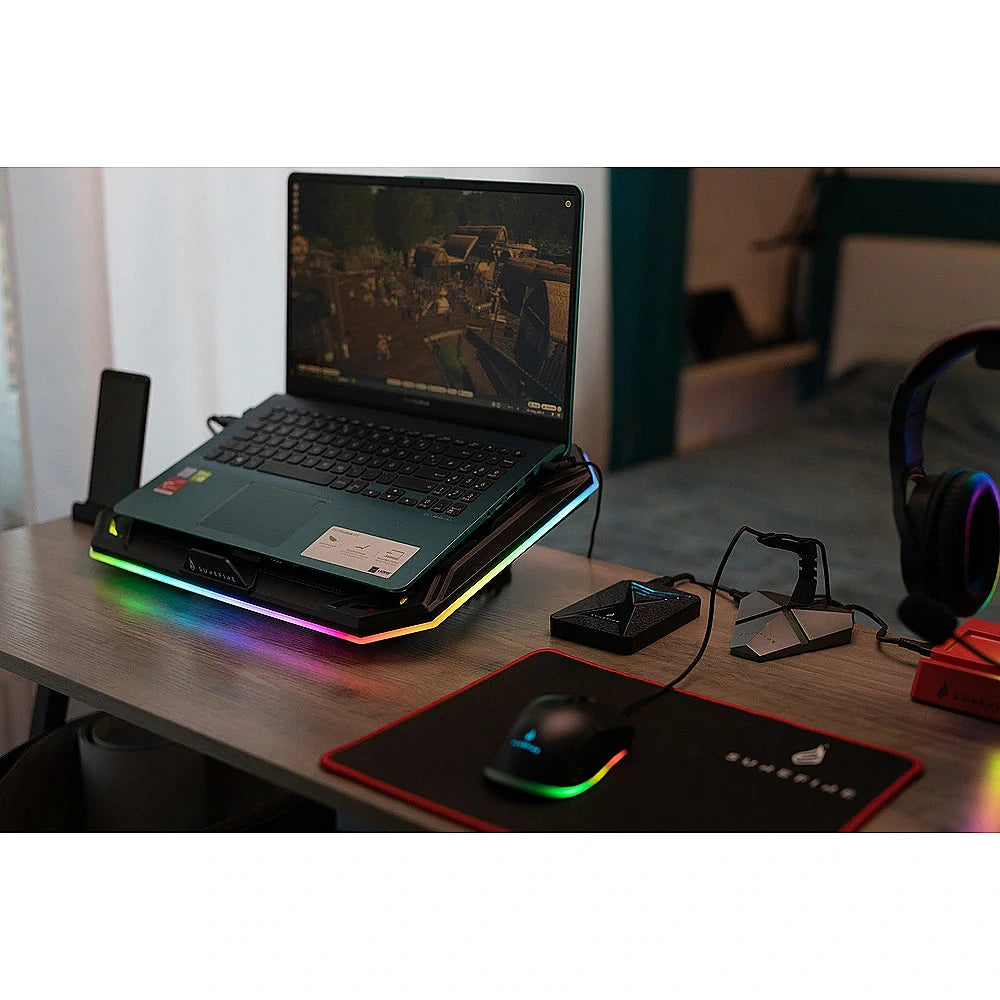 Surefire Bora X1 Gaming Laptop Cooling Pad w RGB