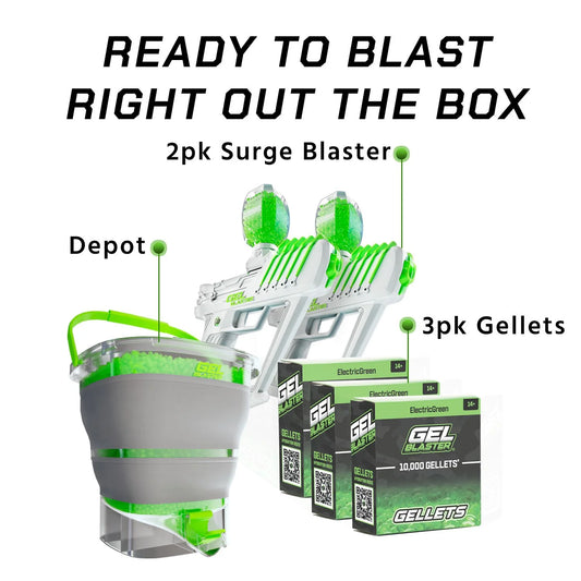 Surge 2pk + Depot + 3pk Gellets - Green Soft Bundle for Dropship Only