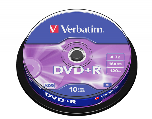 DVD+R AZO 4.7GB 16X MATT SILVER SURFACE (10 PCK)