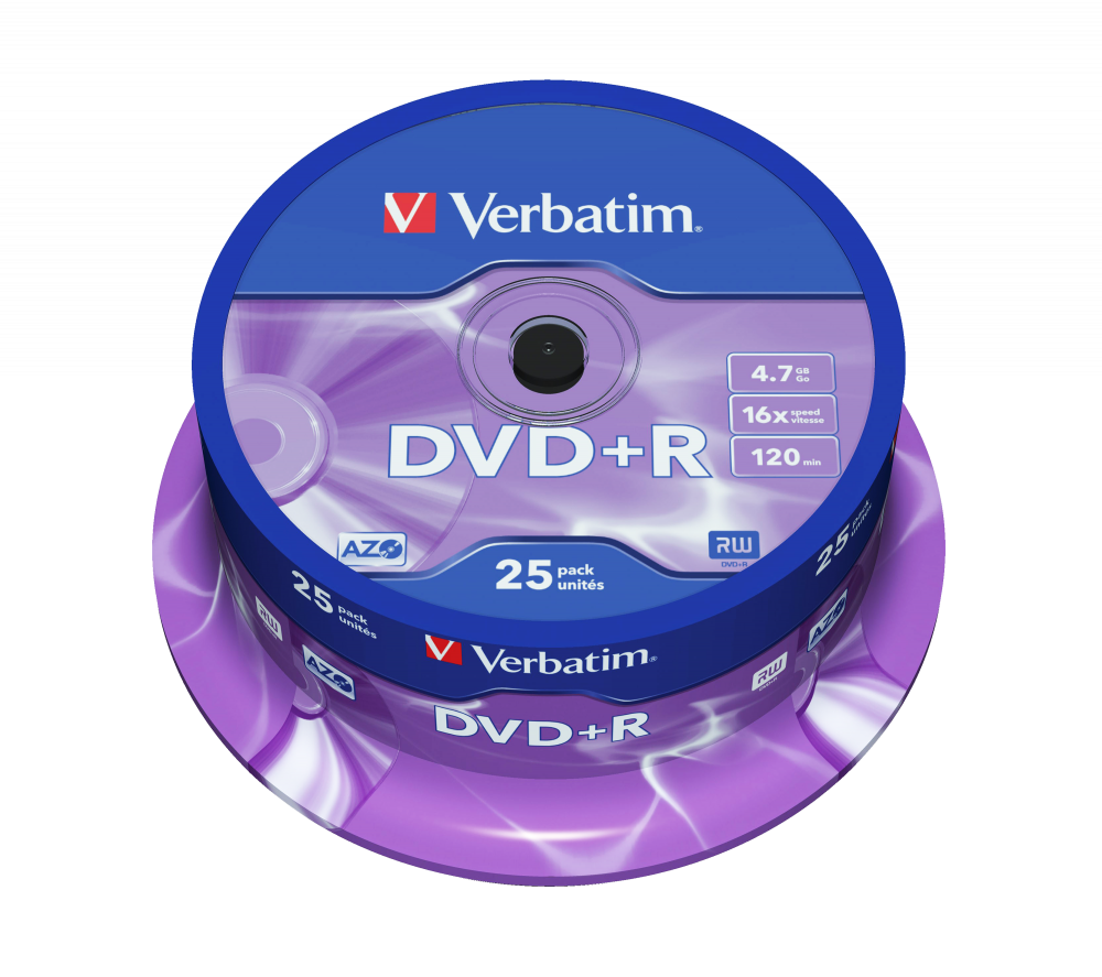 DVD+R AZO 4.7GB 16X MATT SILVER SURFACE (25 PCK)