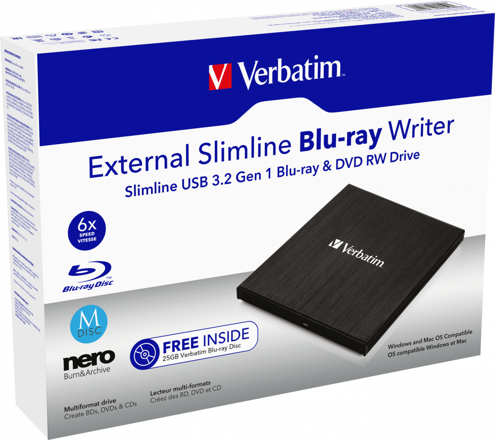 Verbatim EXTERNAL SLIMLINE BLU-RAY USB 3.0