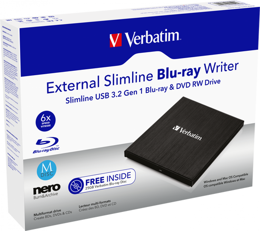 Verbatim EXTERNAL SLIMLINE BLU-RAY USB 3.0