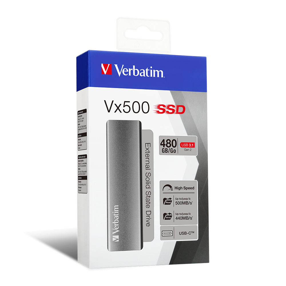 Verbatim VX500 EXTERNAL SSD USB 3.1 G2 480GB