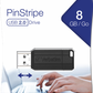 Verbatim USB DRIVE 2.0 PINSTRIPE 8GB BLACK