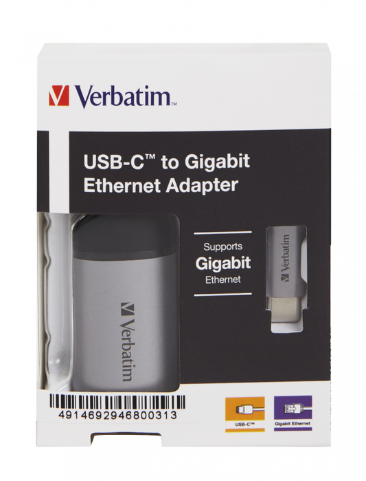 Verbatim USBC-GIGABIT ETHERNET ADAPTER 10cm CABLE