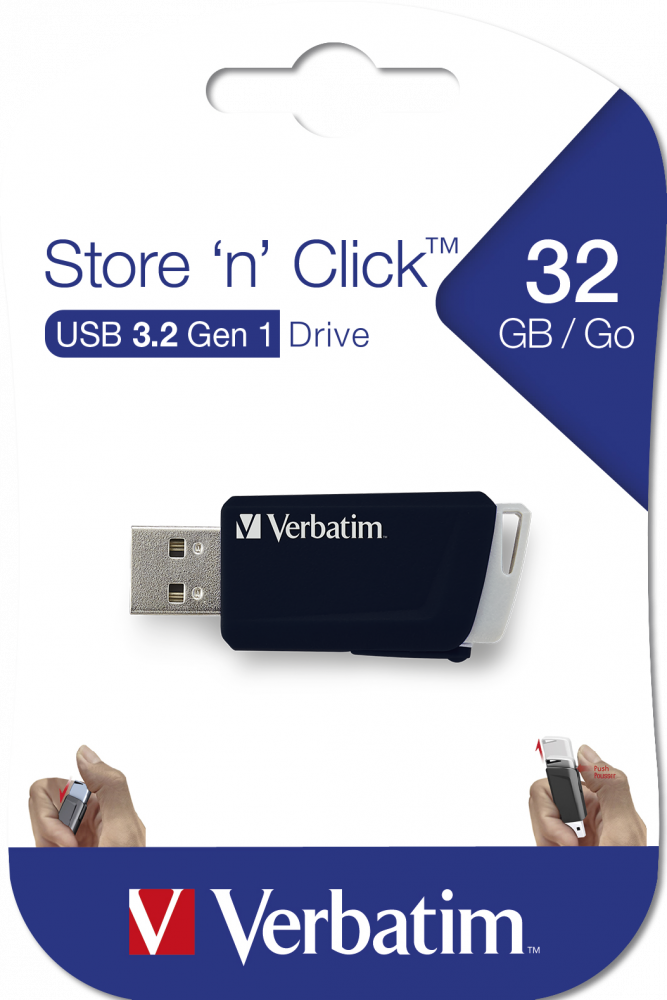 Verbatim USB DRIVE 3.0 STORE N CLICK 32GB BK