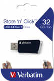 Verbatim USB DRIVE 3.0 STORE N CLICK 32GB BK