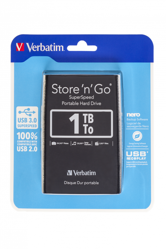 Verbatim STORE N GO 2.5 (6.35CM) 1TB USB 3.0 BLACK