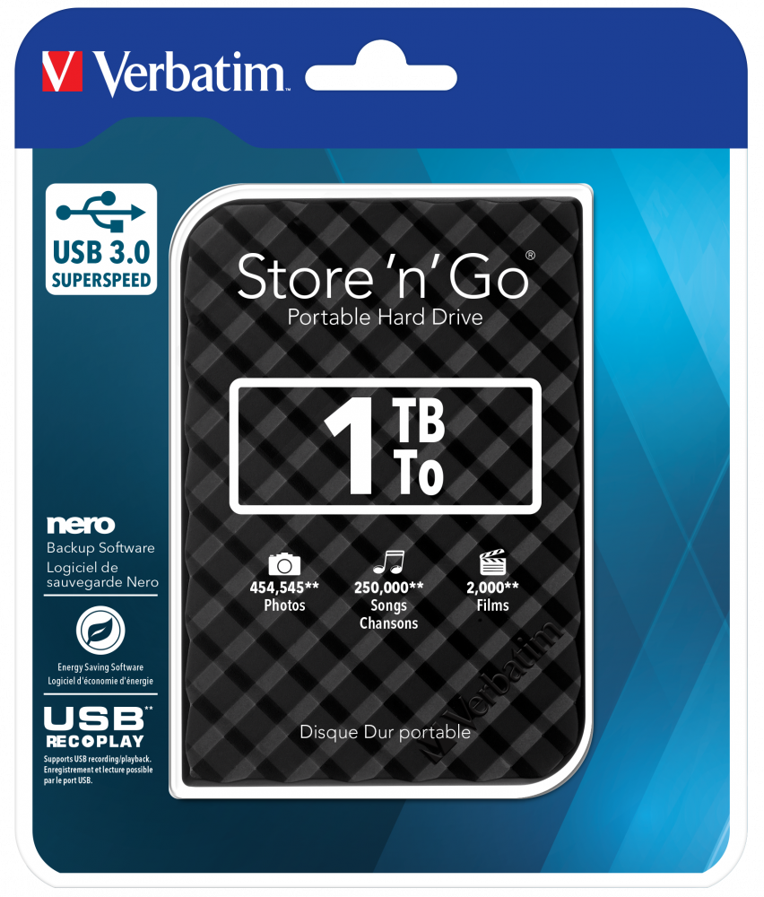 STORE N GO 2.5 (6.35CM) GEN 2 1TB USB 3.0 BLACK