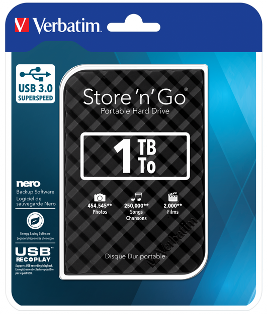 STORE N GO 2.5 (6.35CM) GEN 2 1TB USB 3.0 BLACK