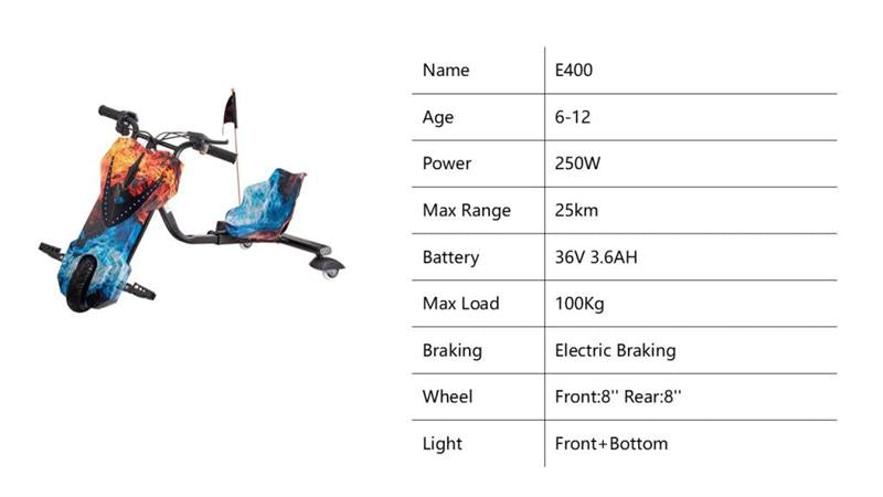 E400 DRIFT GO-KART 250W