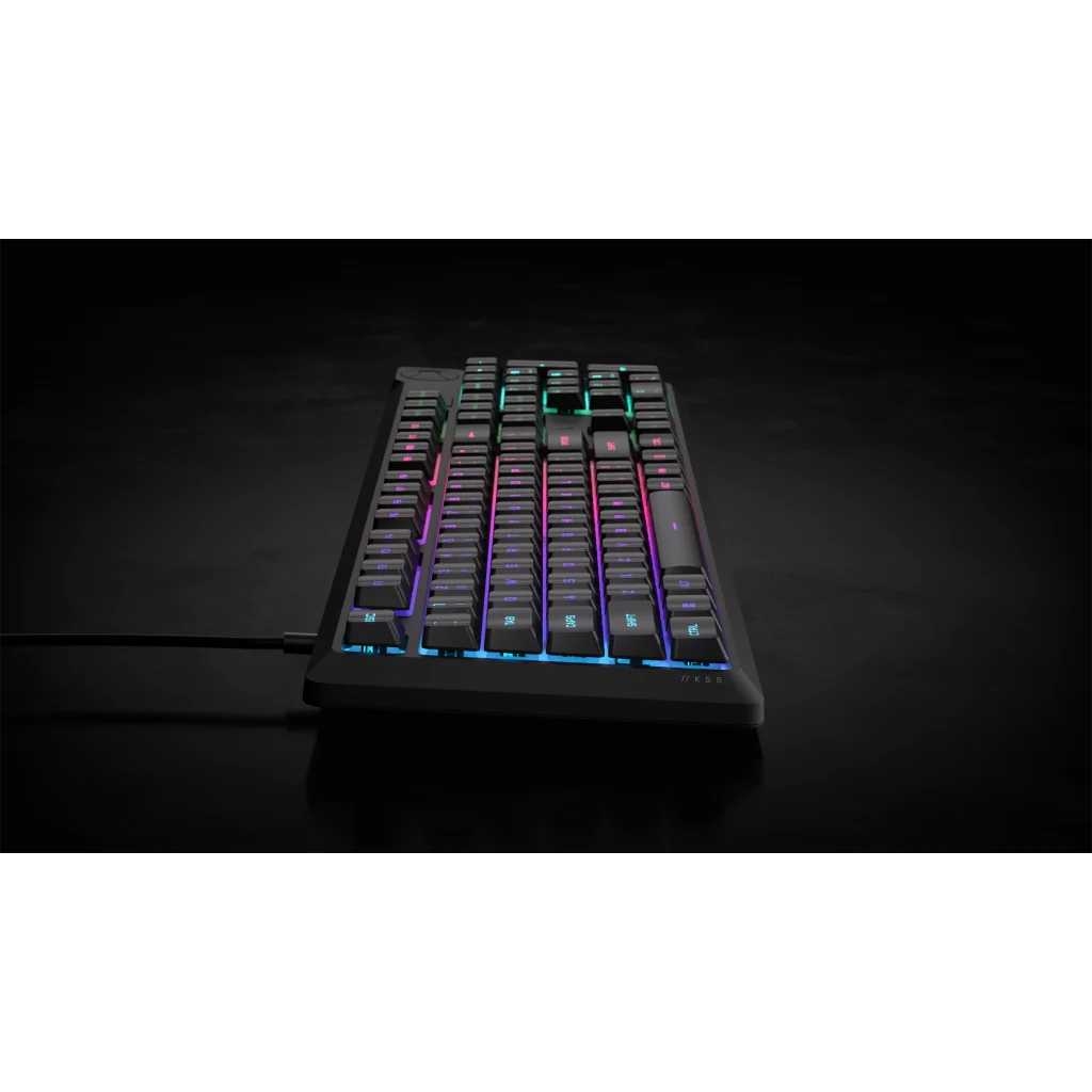 CORSAIR K55 CORE RGB Gaming Keyboard, Backlit RGB LED, Black *C