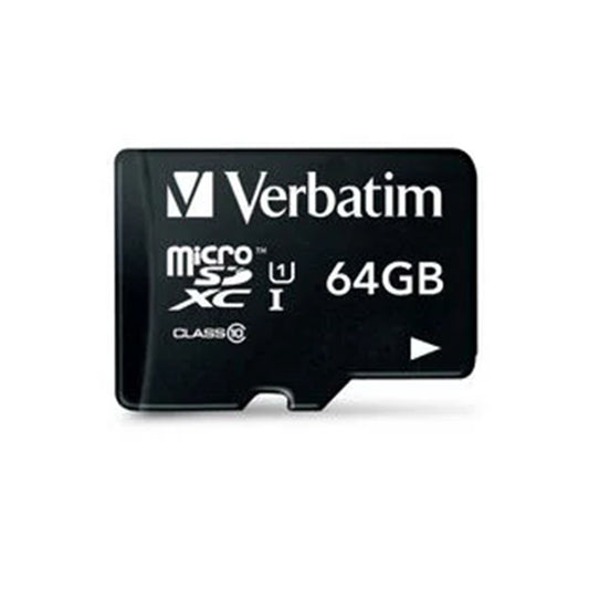 Verbatim MICRO SDXC CARD 64GB CLASS 10 INC ADAPTER