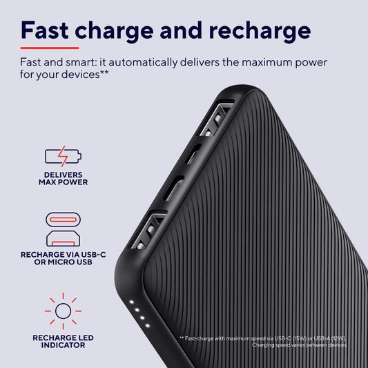 TRUST 10000mAh USB-C & A POWERBANK