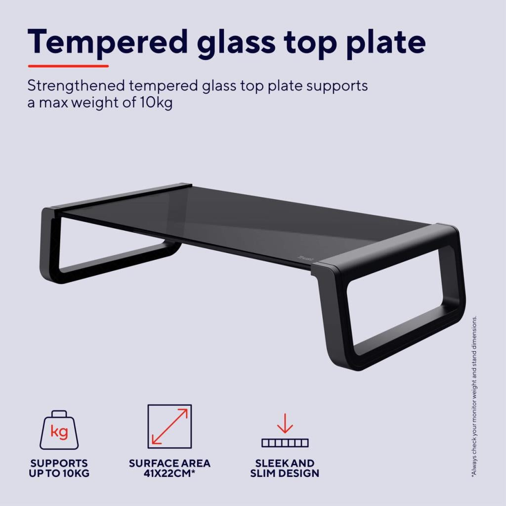 TRUST TEMPERED GLASS MONITOR STAND