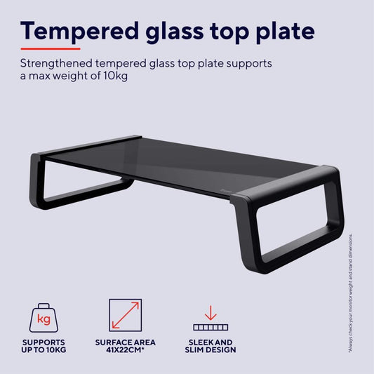 TRUST TEMPERED GLASS MONITOR STAND