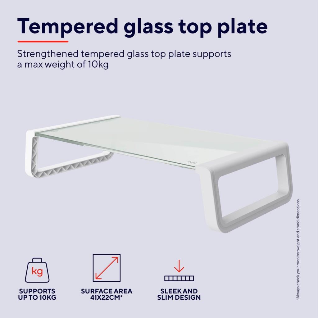 TRUST TEMPERED GLASS MONITOR STAND