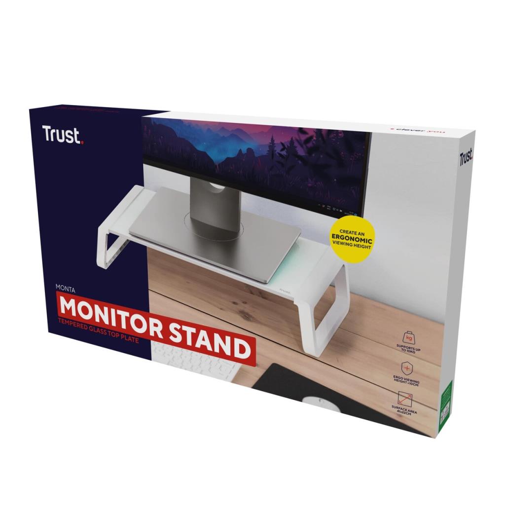 TRUST TEMPERED GLASS MONITOR STAND