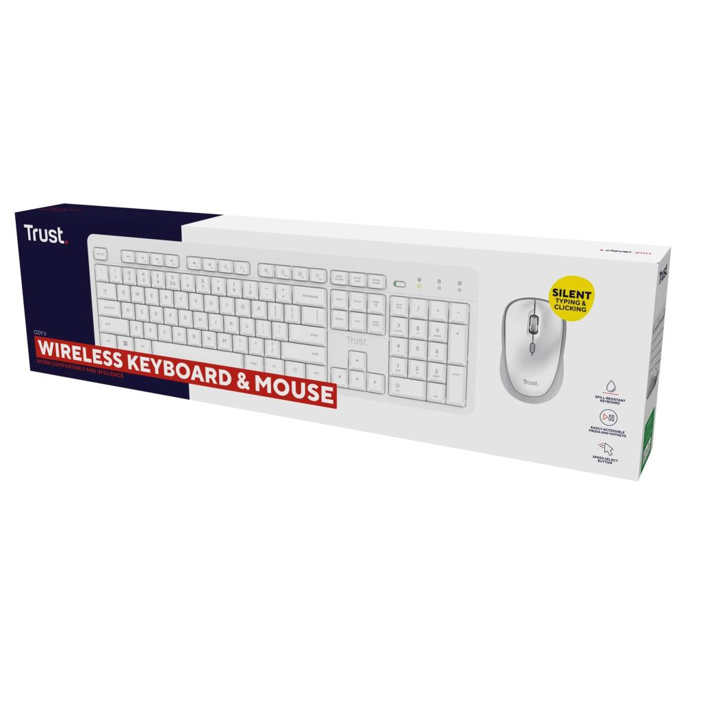 TRUST ODY II SILENT WIRELESS MOUSE & KEYBOARD SET