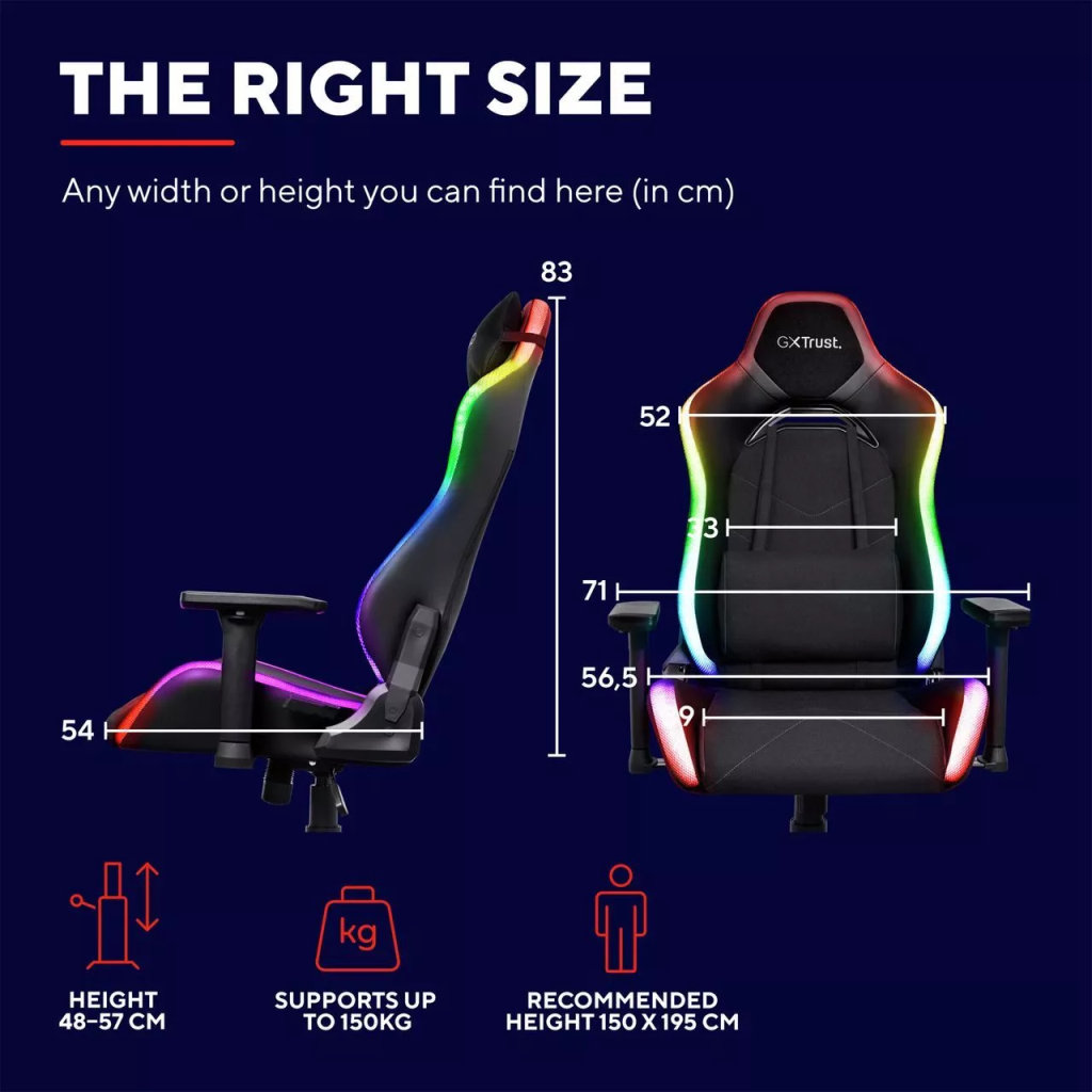 TRUST GXT 719 RUYA RGB GAMING CHAIR