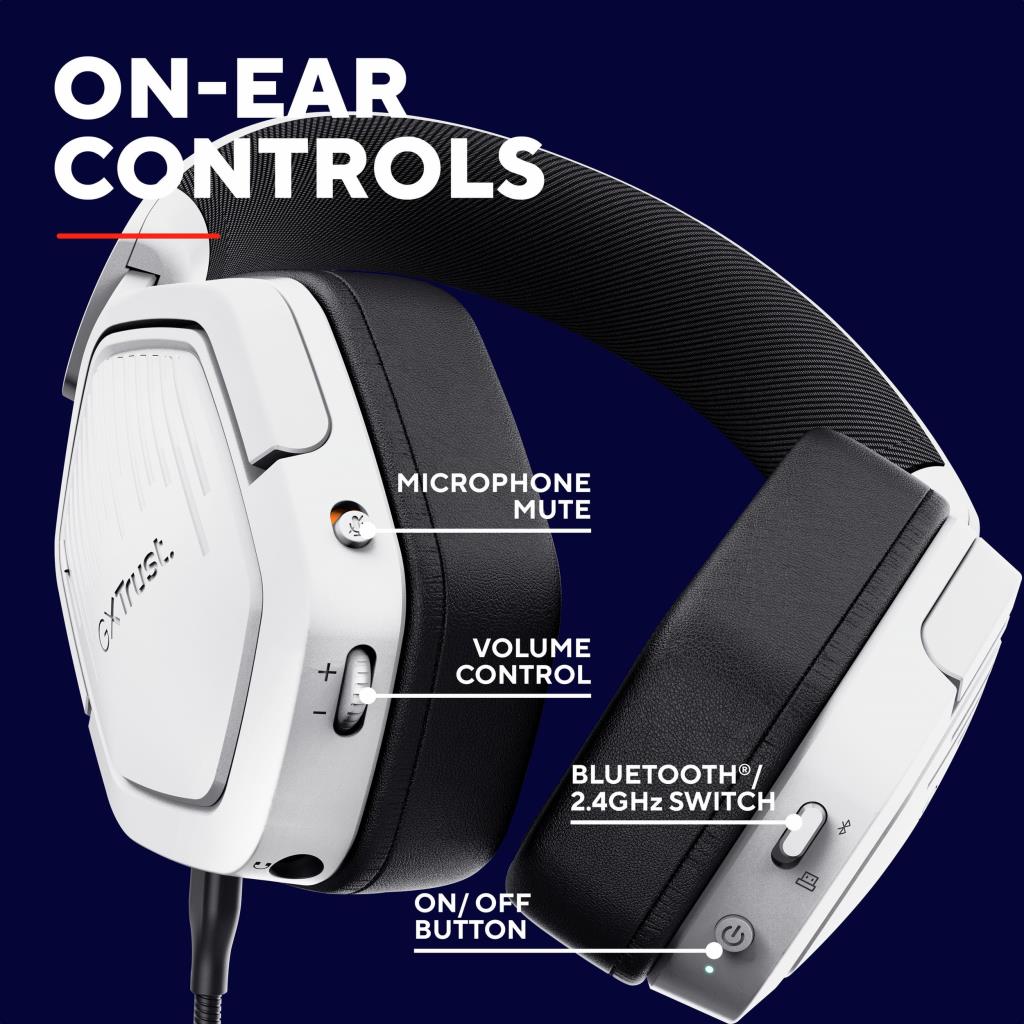 TRUST CARUS WIRELESS HEADSET WHITE