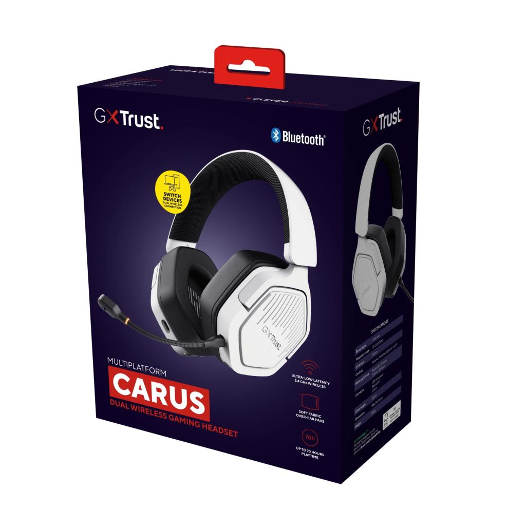 TRUST CARUS WIRELESS HEADSET WHITE