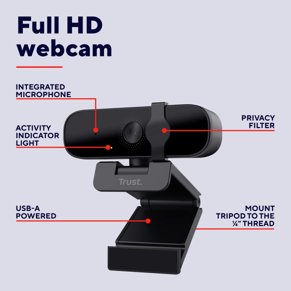 TRUST 1080p FULL HD WEBCAM & MIC