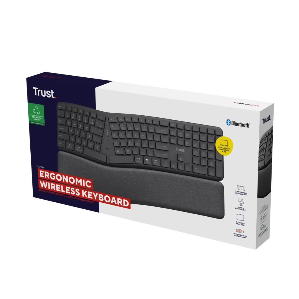 TRUST KEYRA MULTI DEVICE WIRELESS KEYBOARD