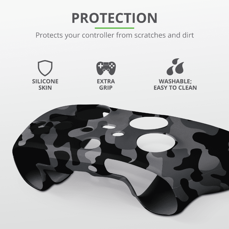 Trust GXT 749K Controller Silicon Skins for Xbox – black camo